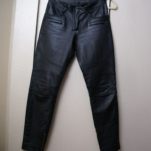 Custom made leather pants, size S